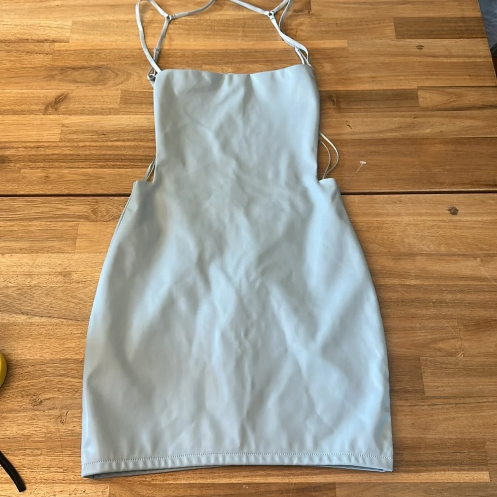 TIC TOC L.A. sleek faux leather dress